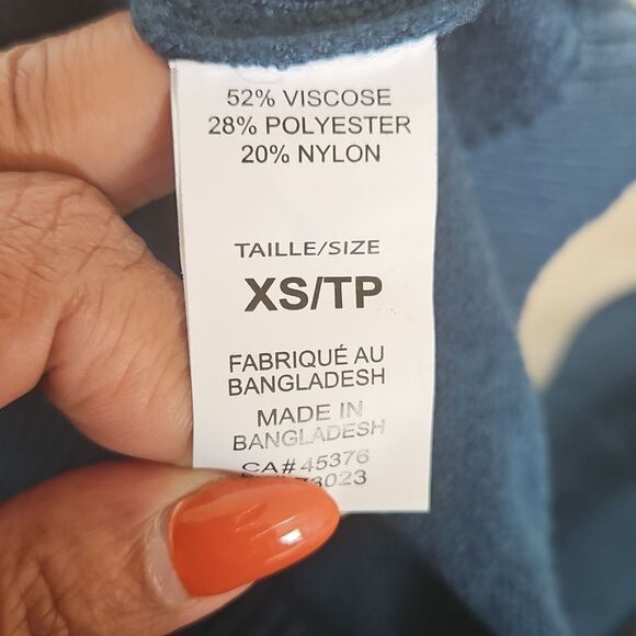 Suzy Shier Knitted Turtle Neck Long Sleeves Sweater XS Blue - Picture 8 of 16